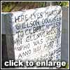 Explanation of Margaret Wilson's Statue at the Valley Cemetery, Stirling, click for larger image