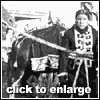 Osage Woman in Traditional Wedding Dress, a US Army Officer's Coat, Click for Larger Image