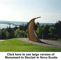 Monument to Prince Henry Sinclair in Guysborough, Nova Scotia. Permission courtesy of Clan Sinclair Society of Nova Scotia