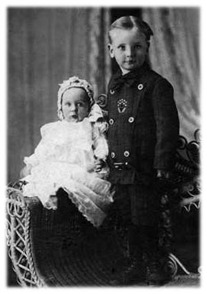 Rebecca York's (Stewart) great grandmother Minnie and great uncle Jack, circa 1890