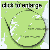Map of Fort William and Fort Augustus, Click for Larger Image