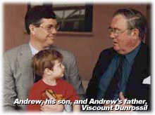 Andrew Morrison, his son Callum, and father, in North Uist.