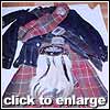 Color photo of the original William Muirhead tartan outfit, which was brought to the United States in 1854, Click for Larger Image