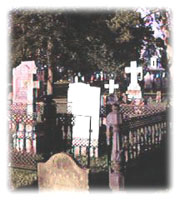 Gravestones in the Loyalist Cemetery, Fredericton, New Brunswick, Canada