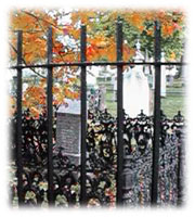 Gravestones in the Loyalist Cemetery, Fredericton, New Brunswick, Canada