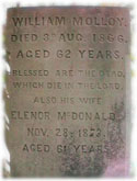 Tombstone from Old St. Luke's Scottish Cemetery in Bathurst, New Brunswick, Canada