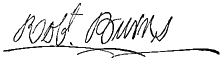 Robbie Burn's signature